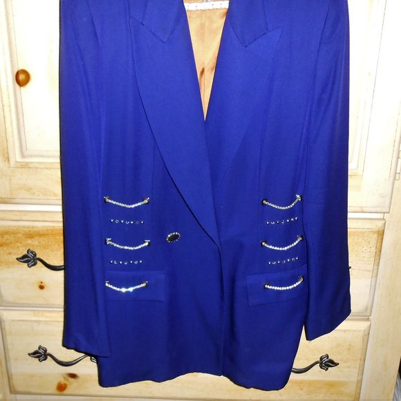 Royal Blue Jacket Embellished - Picture 11 of 12